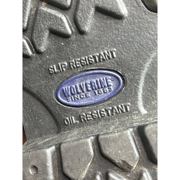 Wolverine Mens Leather Pull-On Work Boots Size 9 Brown Durable Slip-Resistant - Picture 9 of 9